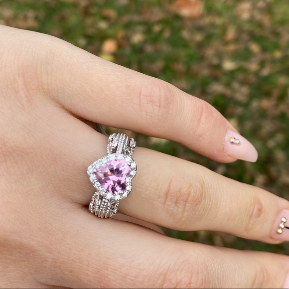 925 sterling silver Bride Heart Love ring - Picture 6 of 8